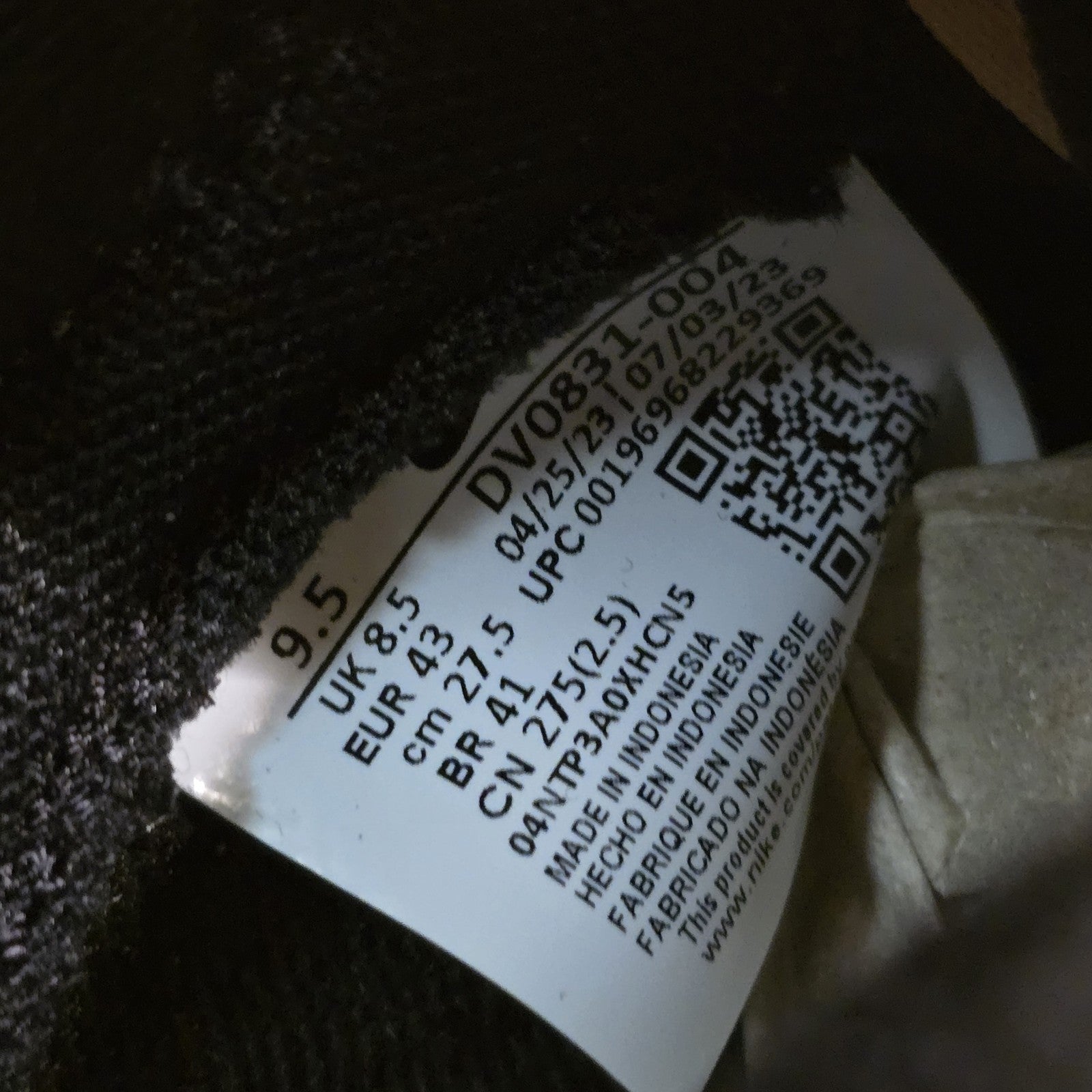 Size 9.5 - Nike Dunk Low Black Amber Brown