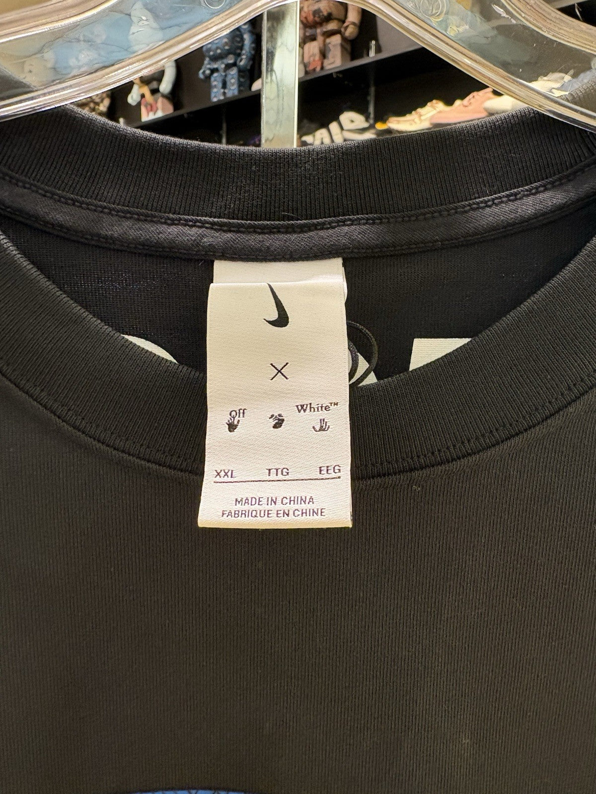 Nike X Off-White 005 Virgil ABLOH tee T-shirt Black Size 2XL