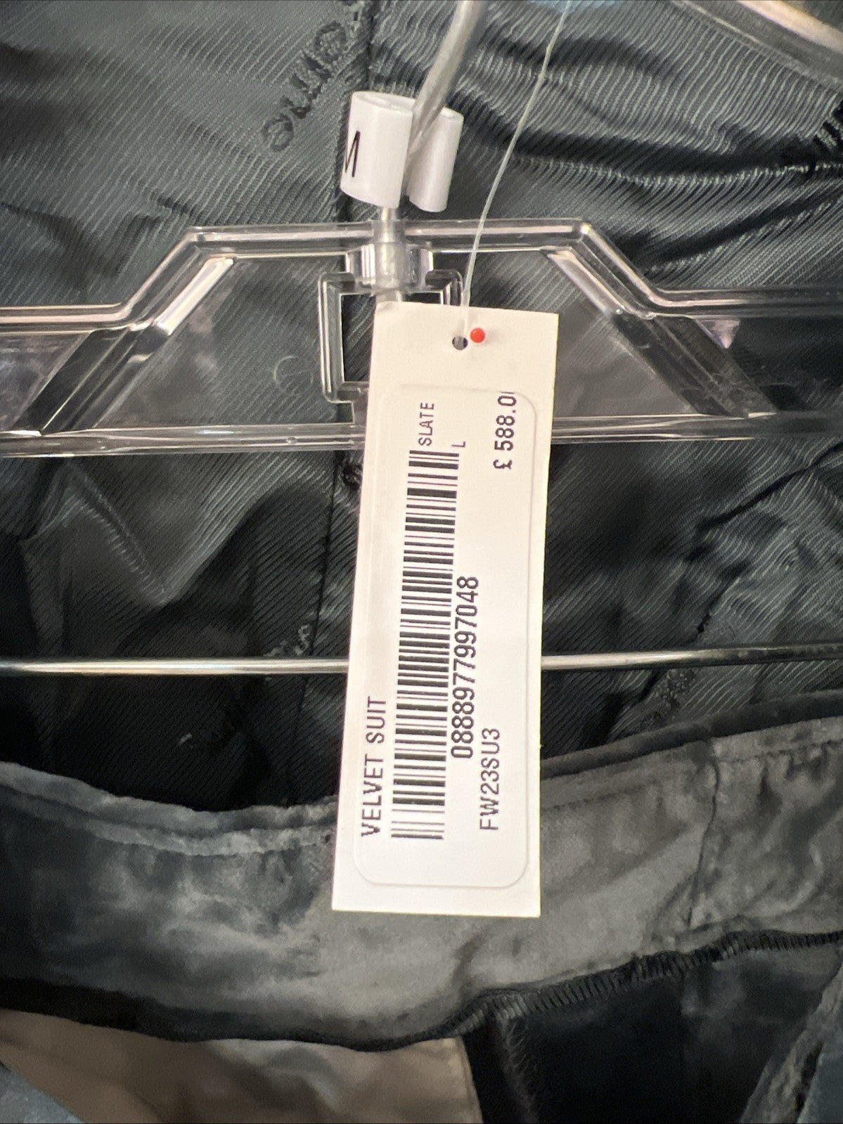 Supreme Velvet Suit Slate Sz L