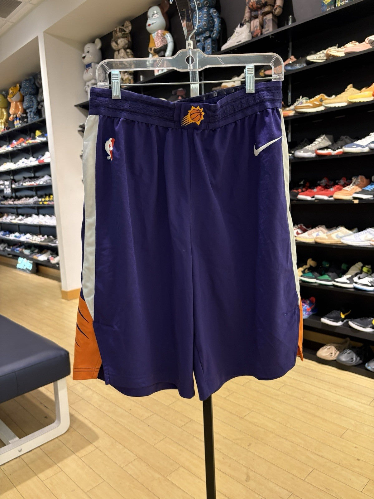 Nike NBA Phoenix Suns Icon Edition Swingman Shorts Court Pourple/Orange/White