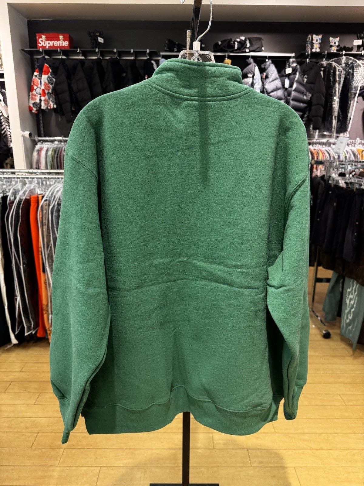 Supreme Collegiate Half Zip Pullover Light Pine Size L