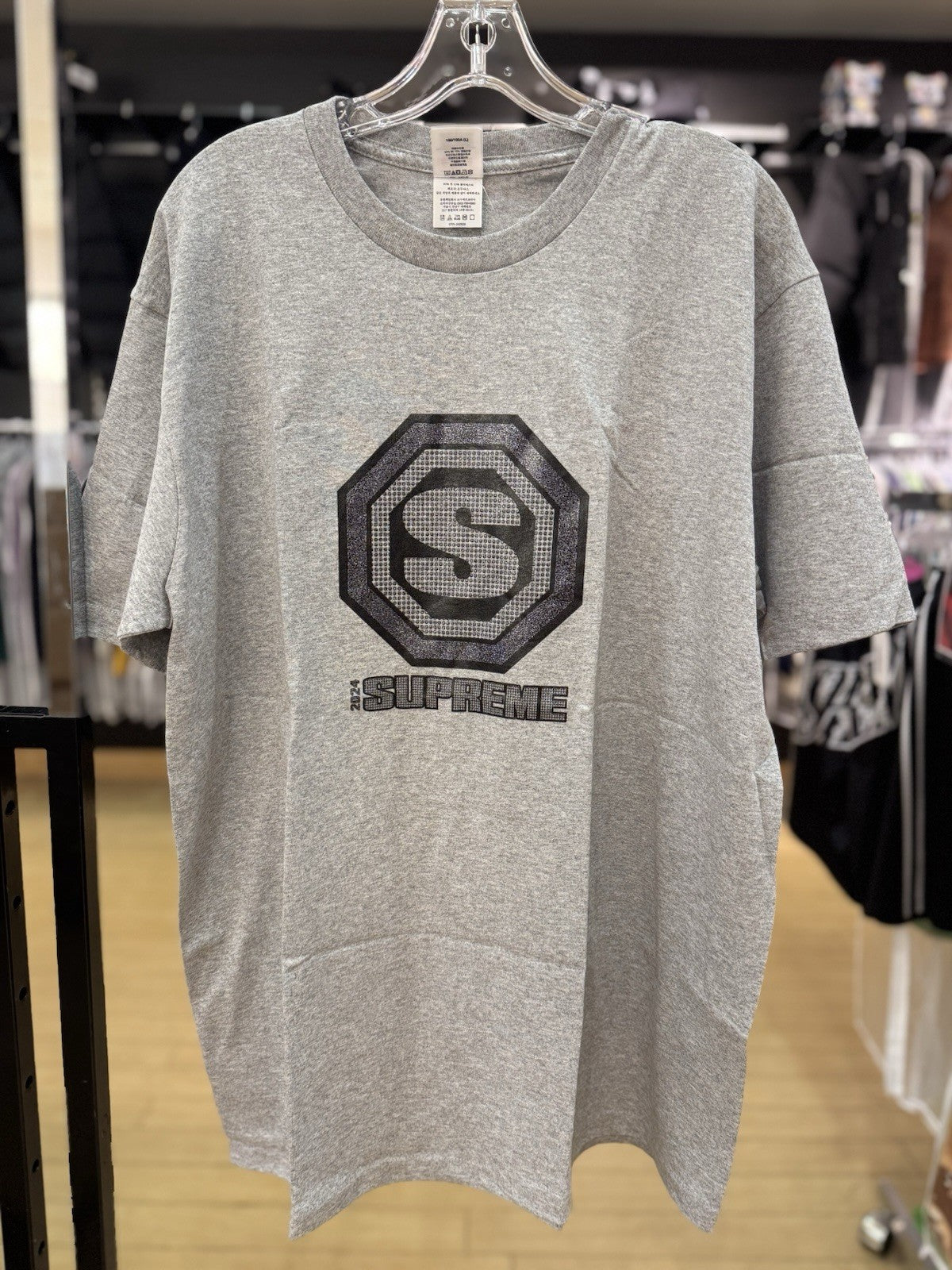 Supreme Blockbuster Tee Heather Grey Size Large