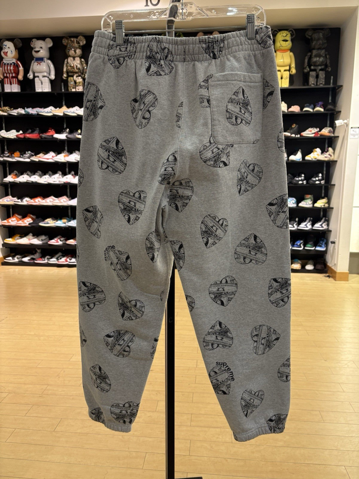 Supreme Love Cash Sweatpant Ash Grey Size Medium 