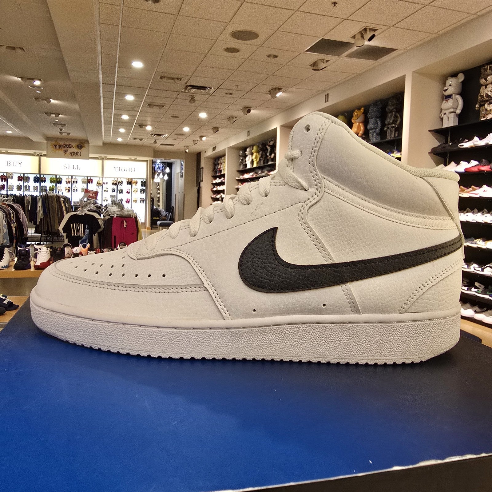Nike Court Vision Mid White Black SZ 9