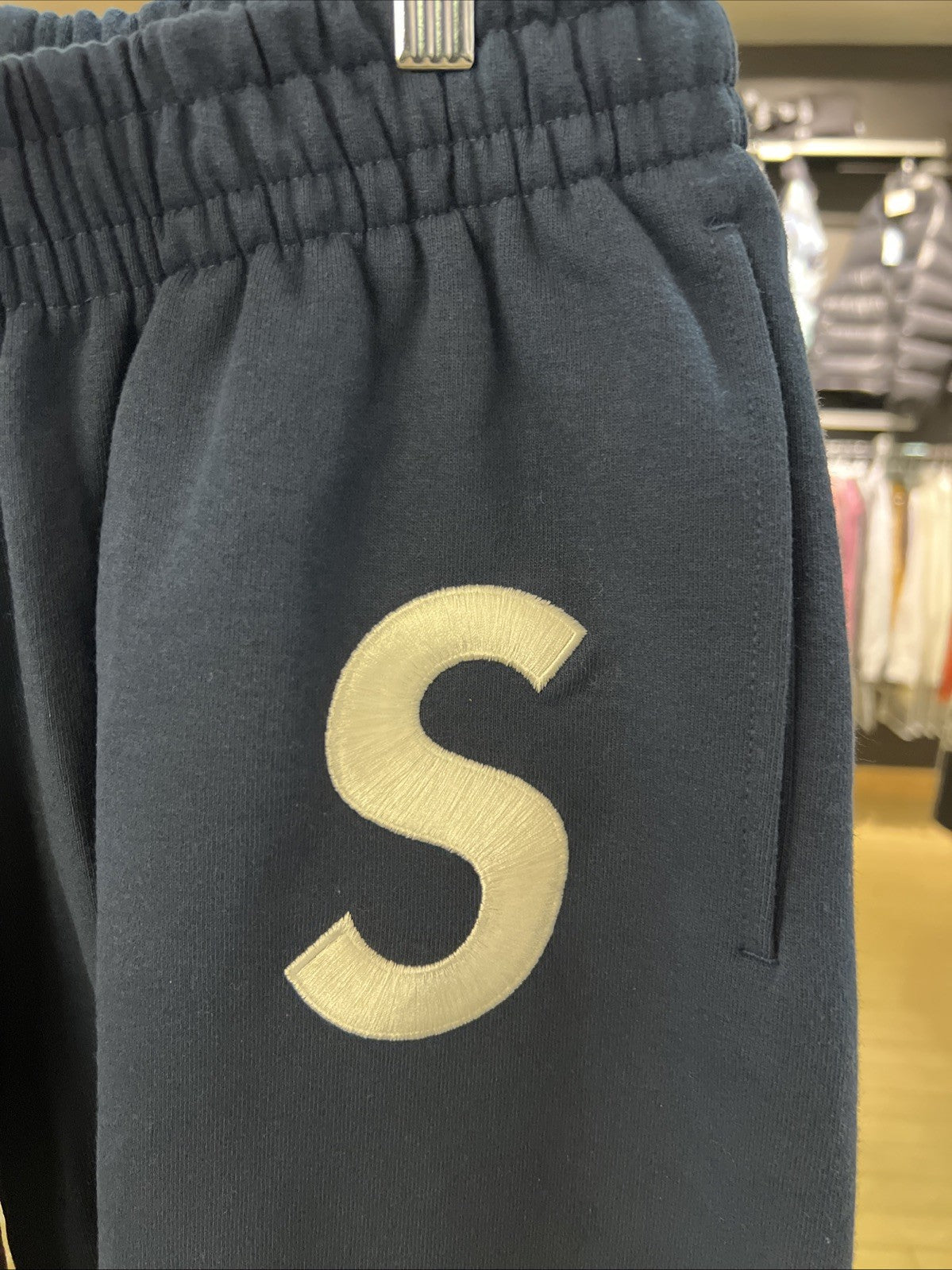 Supreme S Logo Sweatpant Navy Blue Sz S