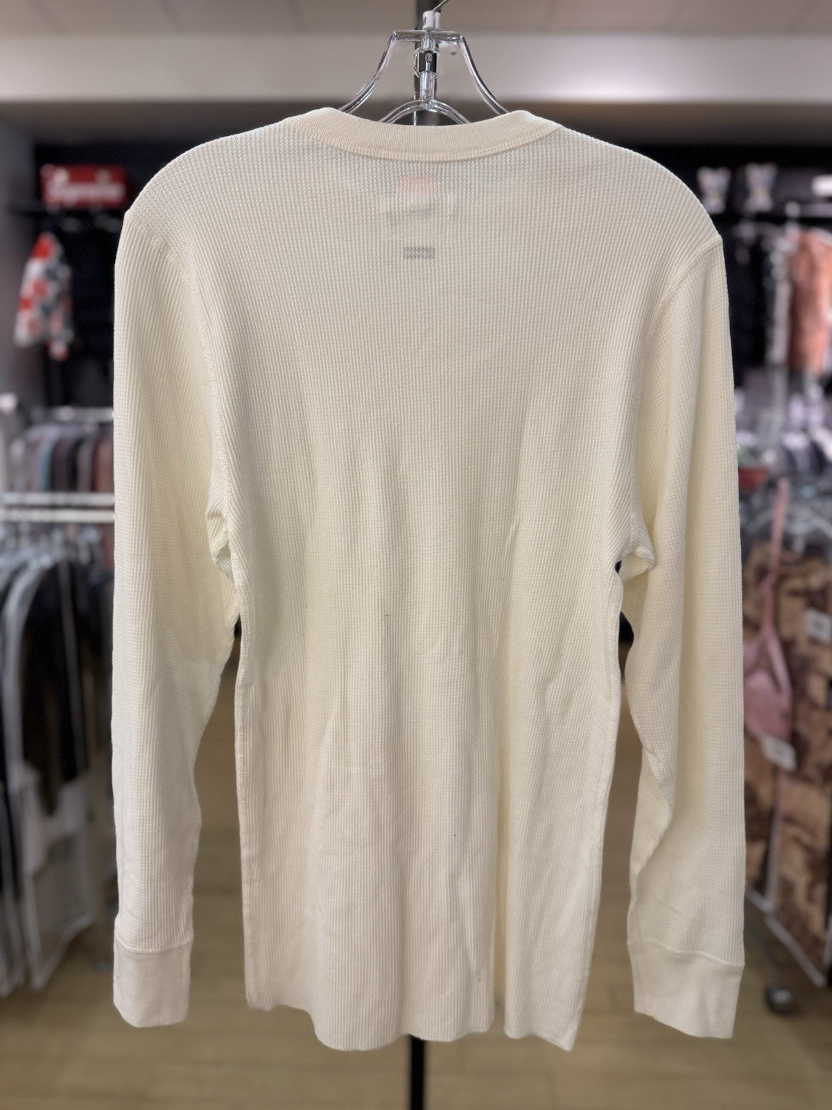 BRAND NEW SUPREME HANES THERMAL CREW (1 PACK) NATURAL SIZE MEDIUM FW25