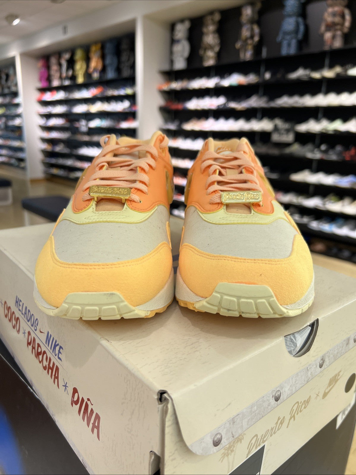 Nike Air Max 1 Puerto Rico Day Orange Frost Citron Pulse Sz 10