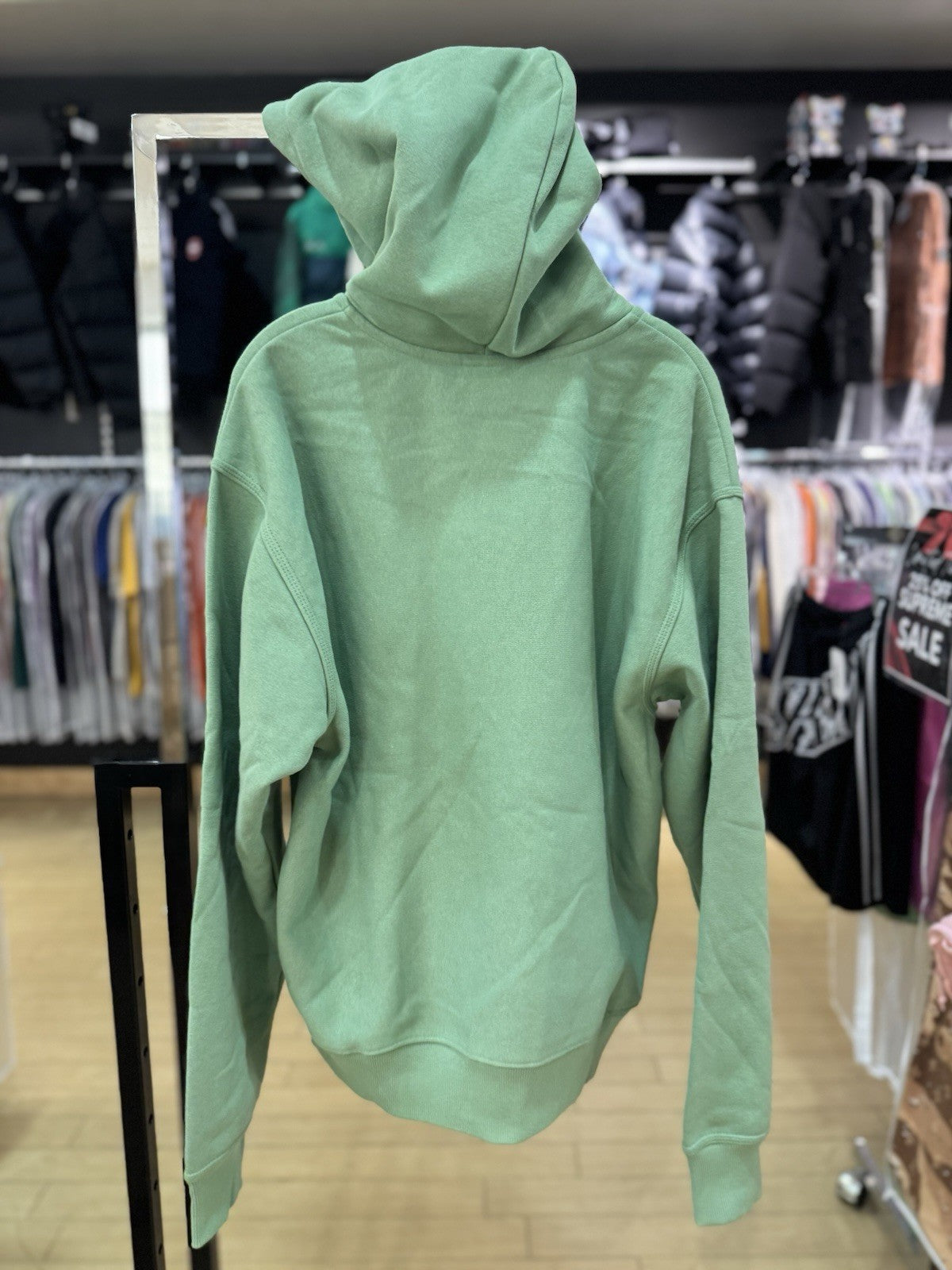 Stussy Stock Logo Zip Hoodie Zephyr Green Size Large