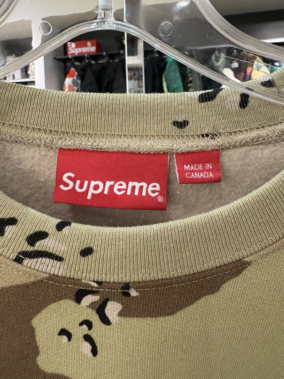 Supreme Futura Logo Crewneck Chocolate Chip Camo SZ M