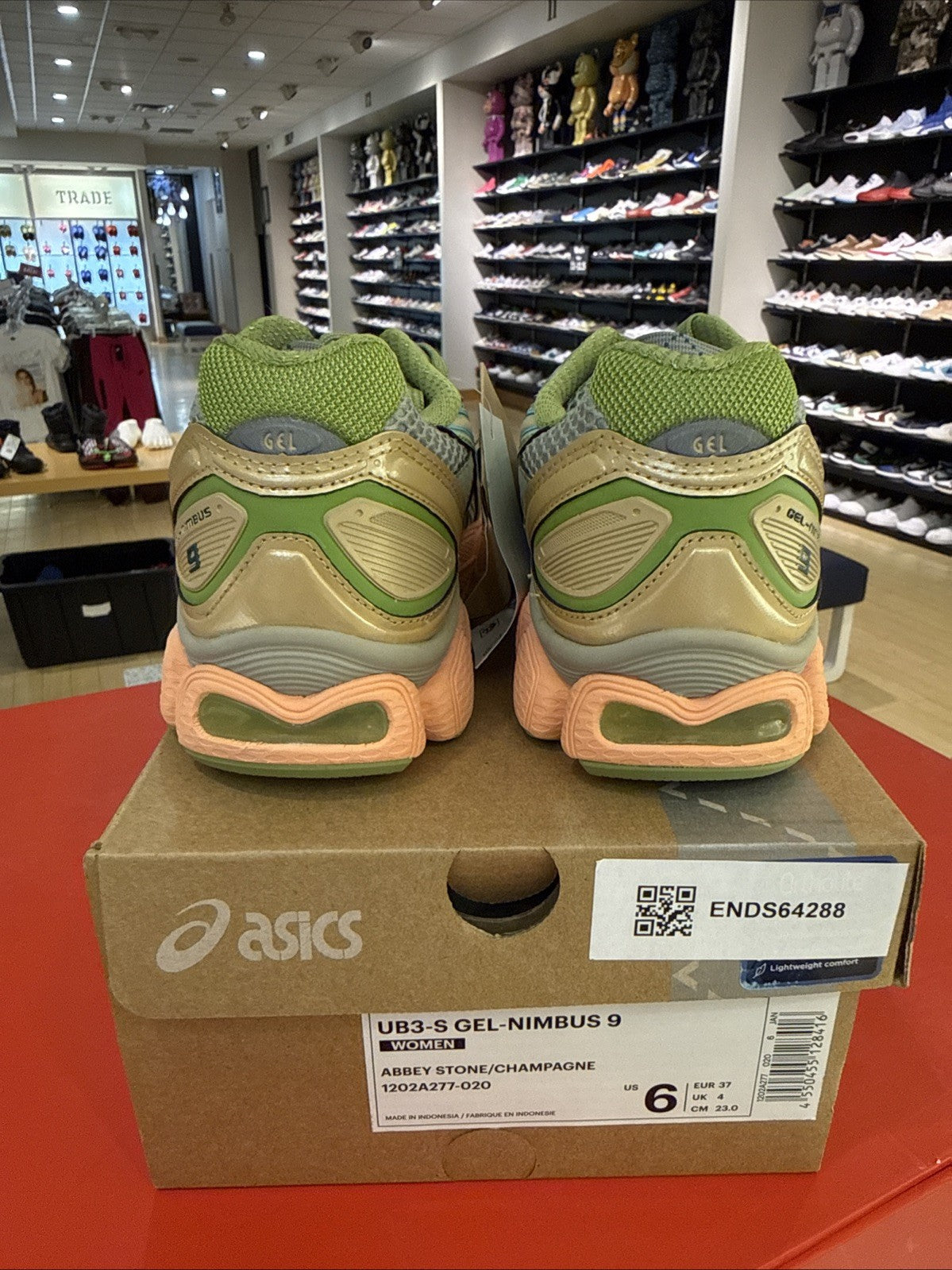 Size 6 - Kiko Kostadinov x ASICS UB3-S Gel Nimbus 9 Abbey Stone W