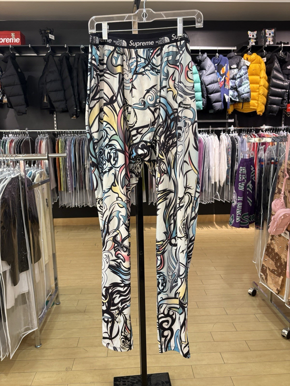 Supreme The North Face Base Layer Pant Multicolor Dragon Sz Extra Large 