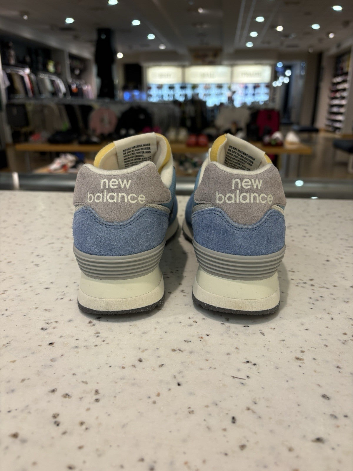 New Balance 574 Blue Laguna Sea Salt Size 5 DEFECT & MISSING BOX