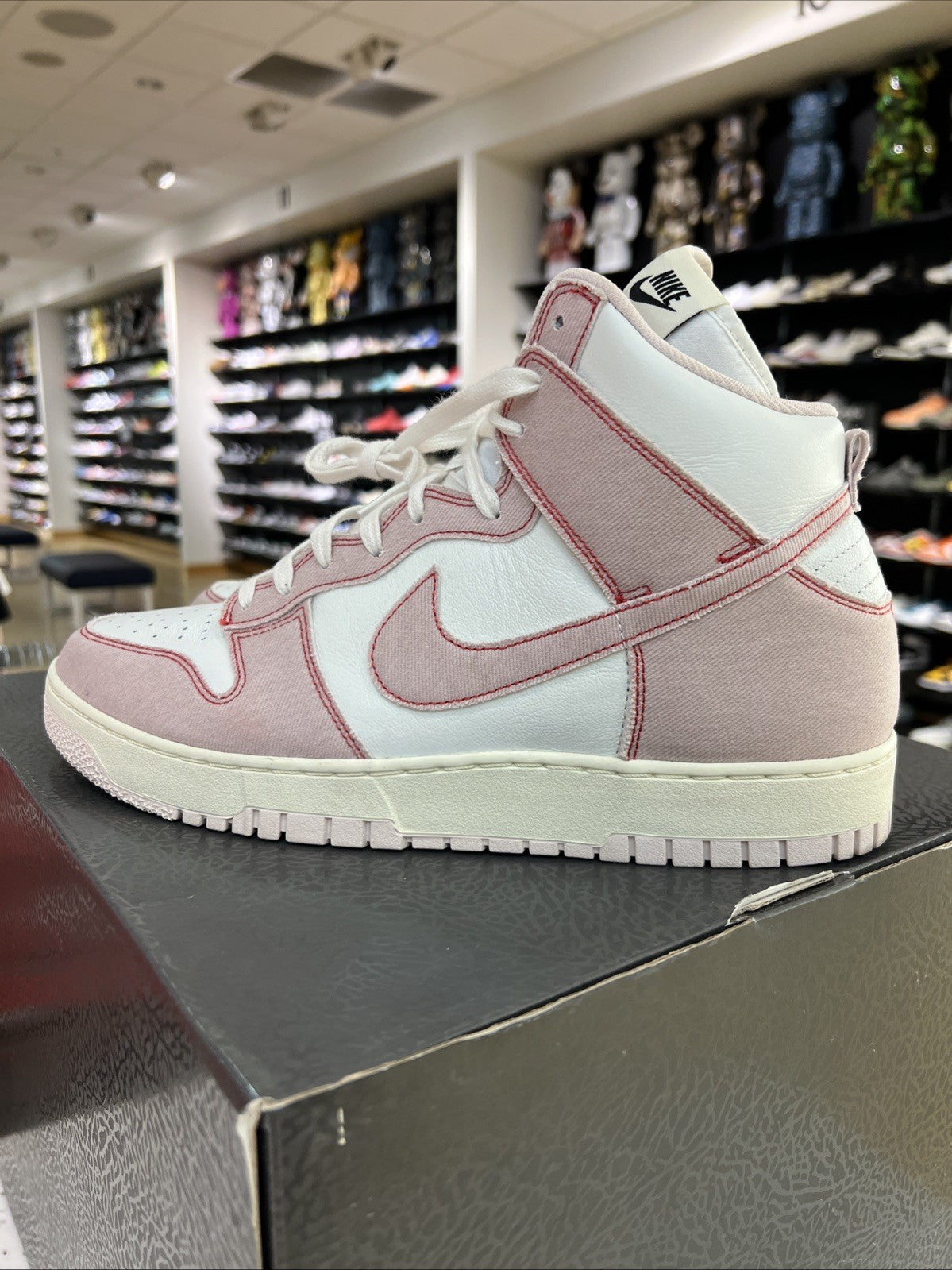 Nike Dunk High 1985 Pink Denim Sz 13 Used No Box