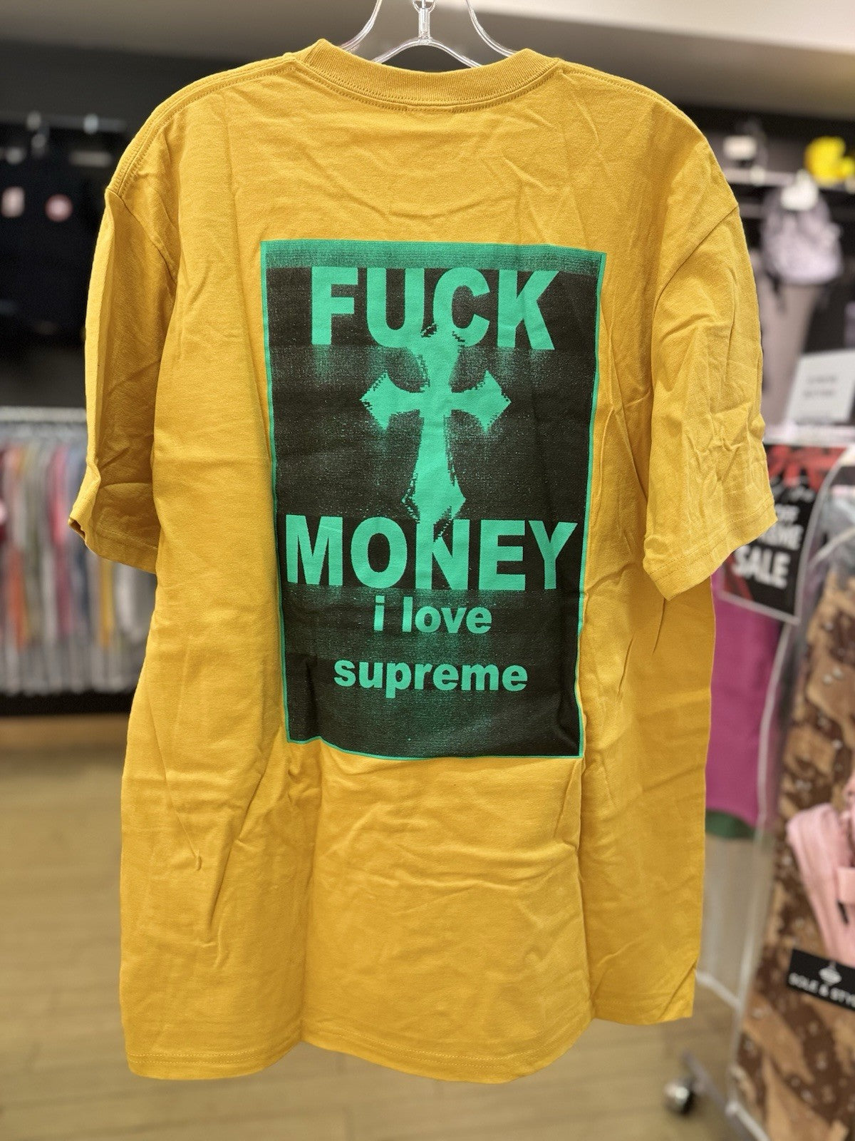 Supreme F$&K Money Tee Mustard Size Large