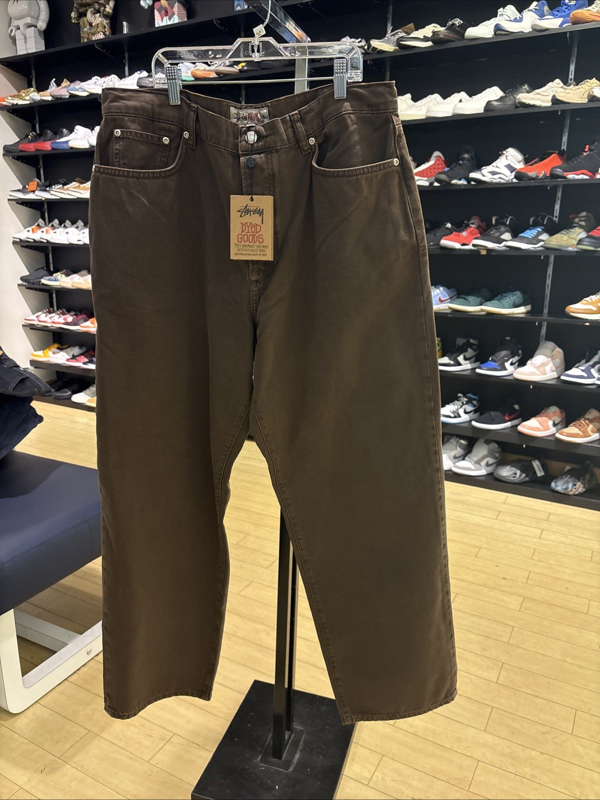 Stussy Big Ol Jean Washed Canvas Brown Size 34