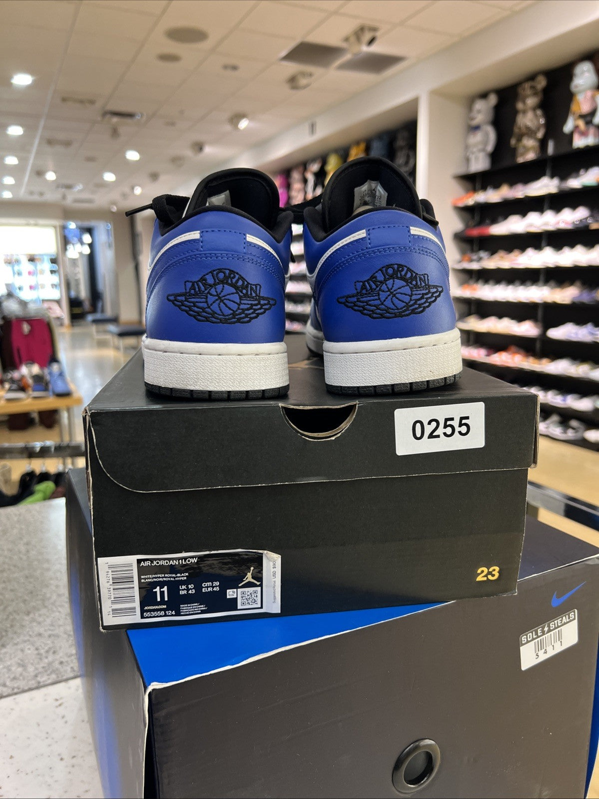 Air Jordan 1 Low Game Royal Blue White Sz 11 USED