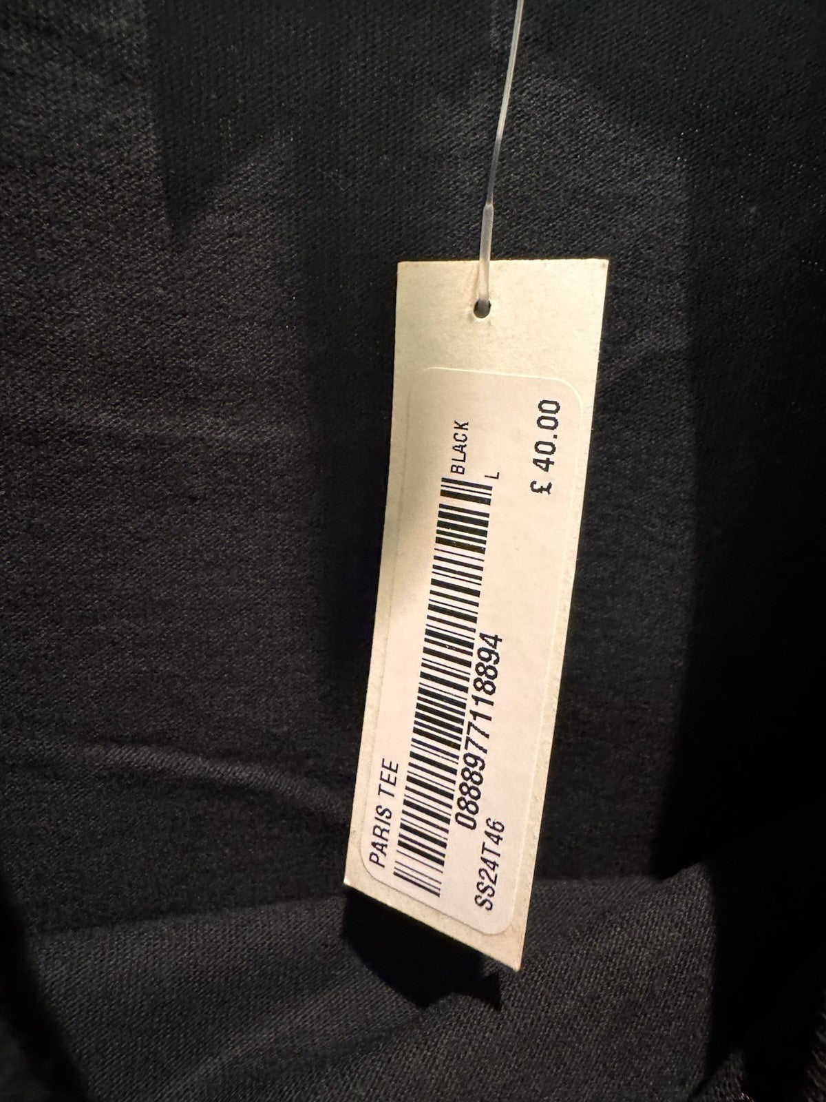 Supreme Paris Tee Black Size L