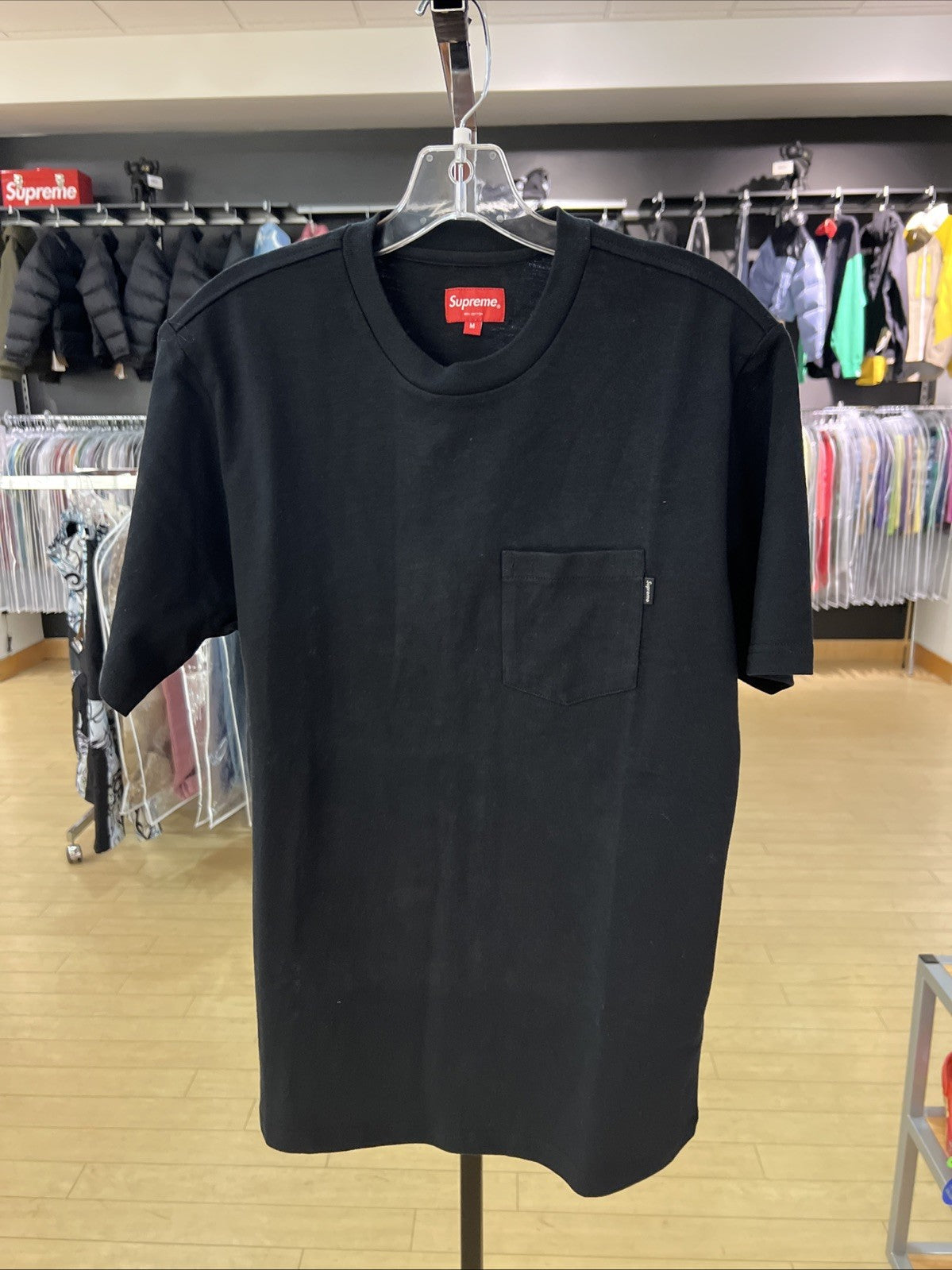 Supreme Pocket T Shirt Black Sz M