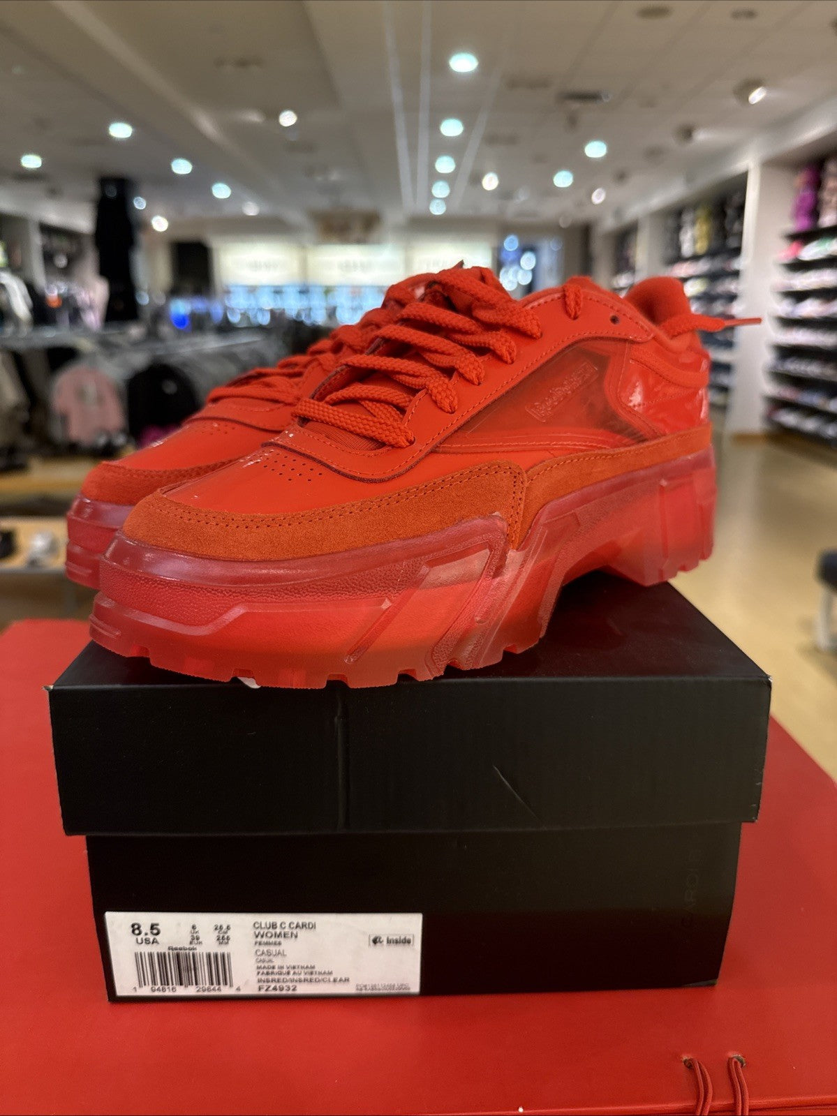 Size 8.5 - Cardi B x Reebok Club C Instinct Red W