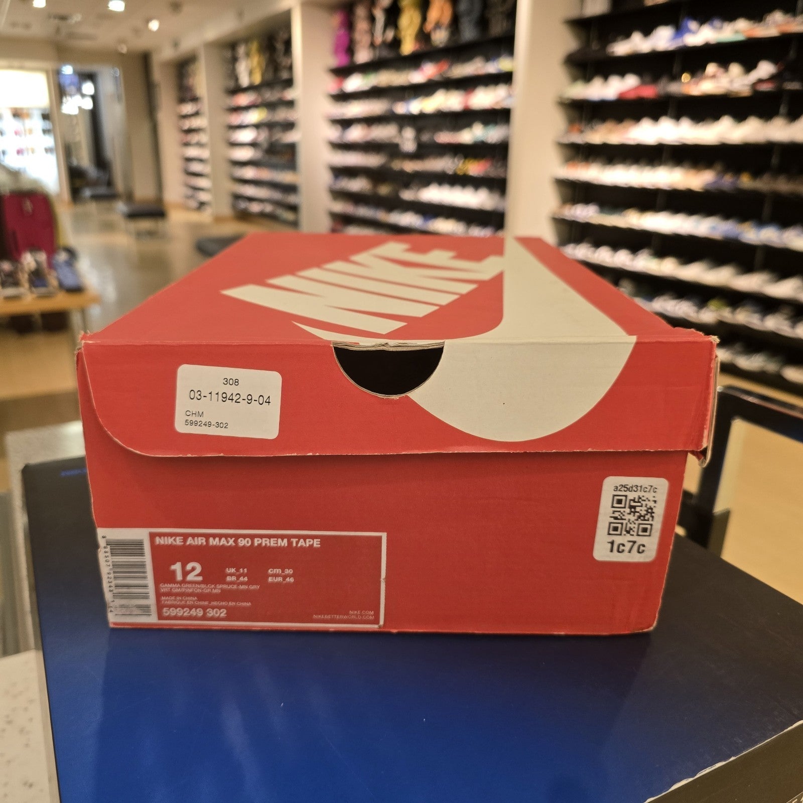 Nike Air Max 90 Prem Tape Green SZ 12