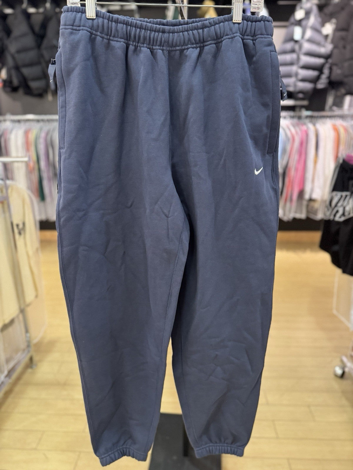 Nike Sportswear Phoenix Fleece Women's High-Waisted Oversized Sweatpants Navy 