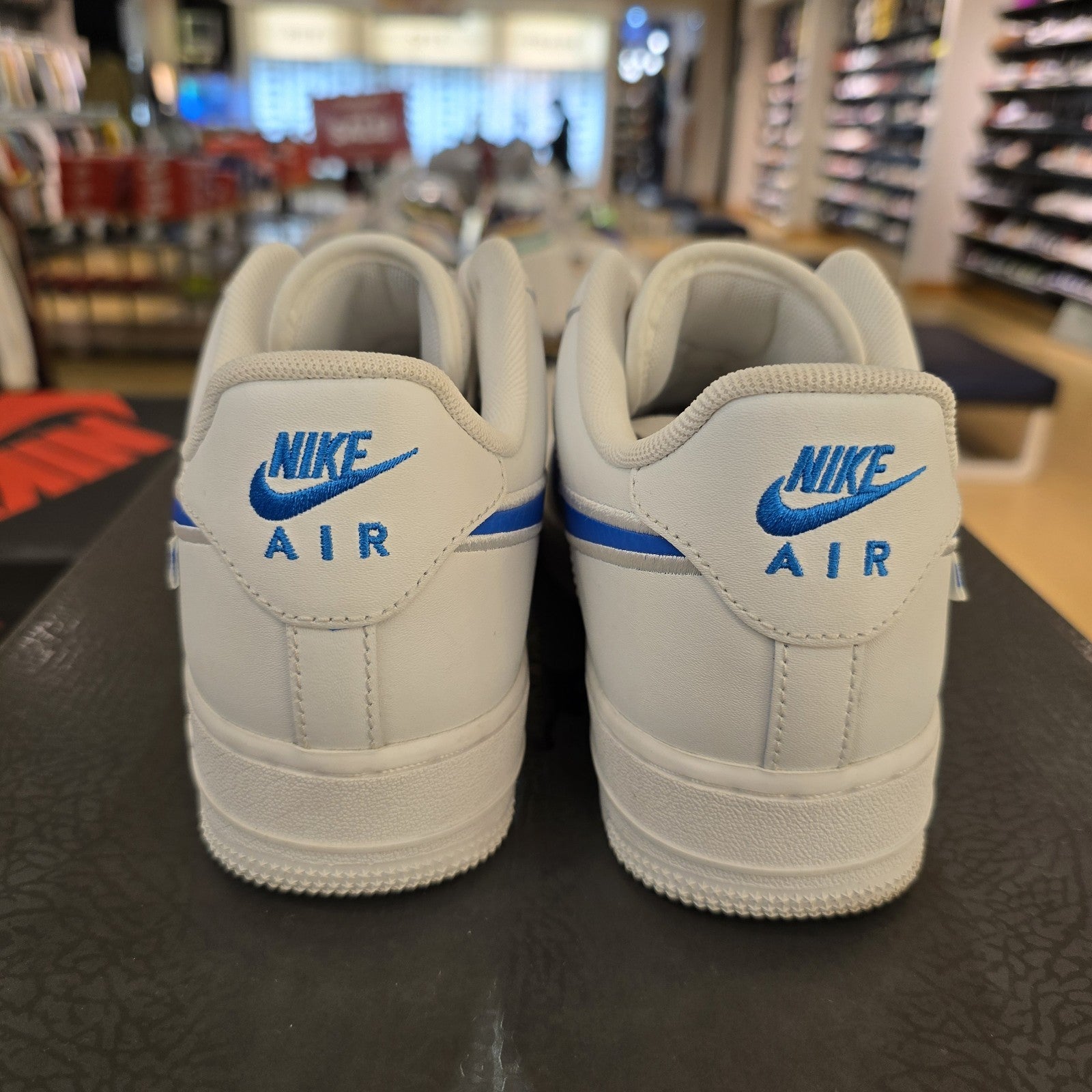Size 7.5 - Nike Air Force 1 '07 Blue Label White Photo Blue
