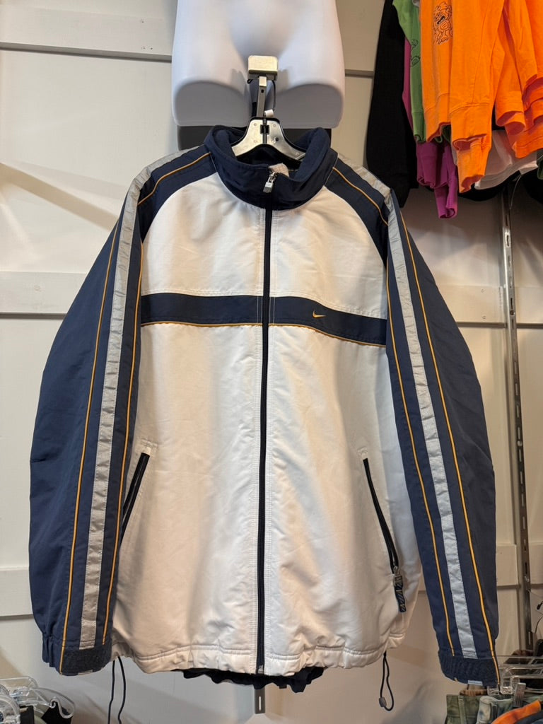 2004 Nike White / Navy / Yellow Winter Jacket Size XL