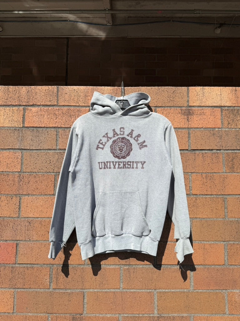 80s Texas A&M University Grey Hoodie Sz M