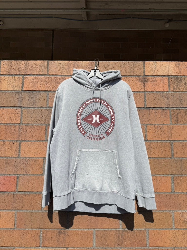Hurley Established Hoodie Grey / Red Size XL