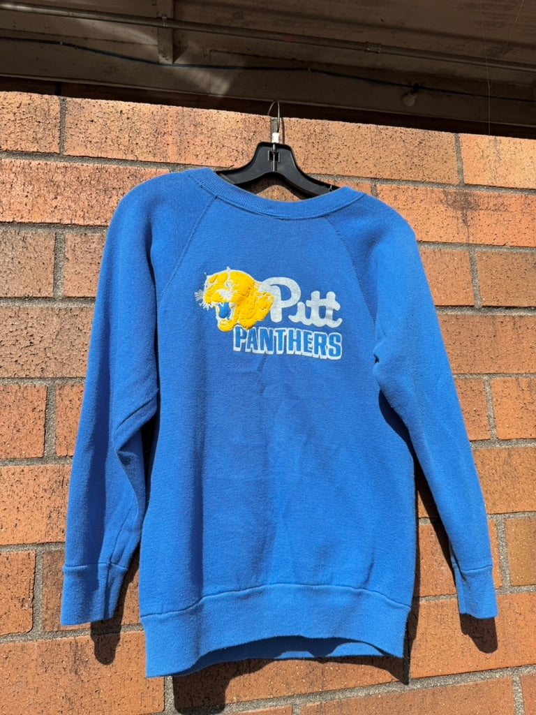 80s Pitt Panthers Blue Crewneck Sz M