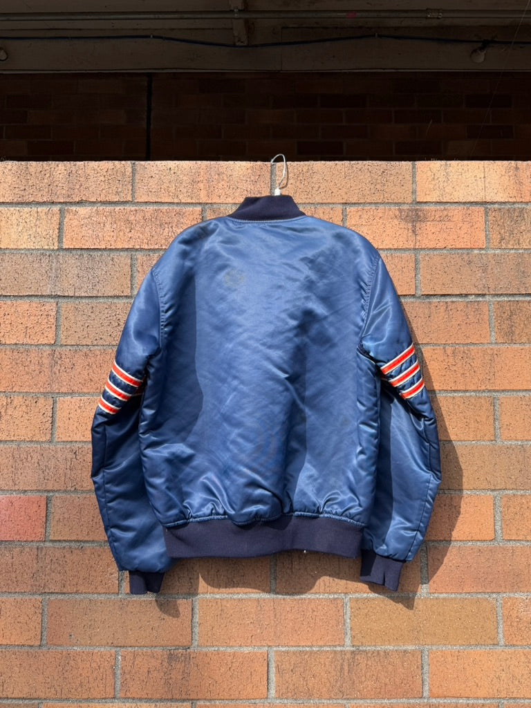 90s Starter Chicago Bears Satin Bomber Jacket Sz L
