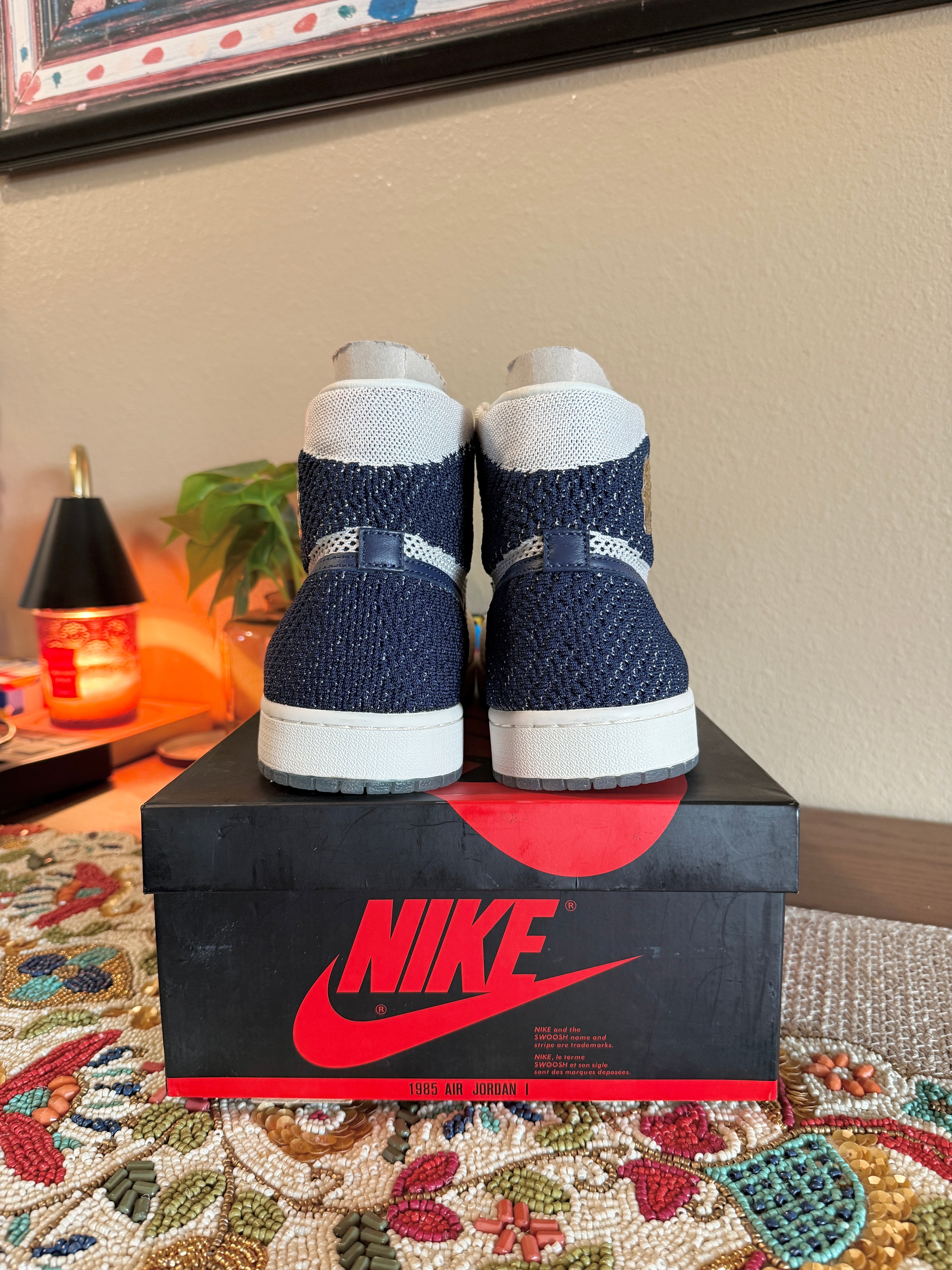 Jordan 1 Retro High Flyknit Derek Jeter RE2PECT Size 11.5