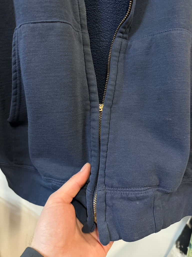 Y2K Carhartt Navy Blue Zip Up Hoodie Sz XL