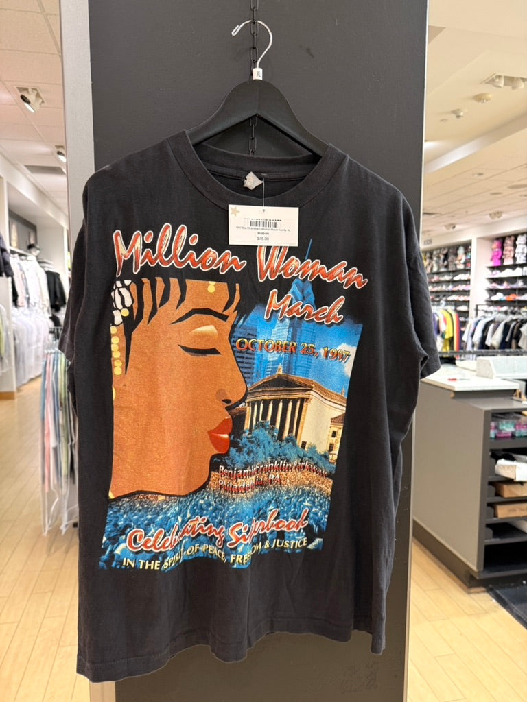 1997 Bay Club Million Woman March Tee Sz XL