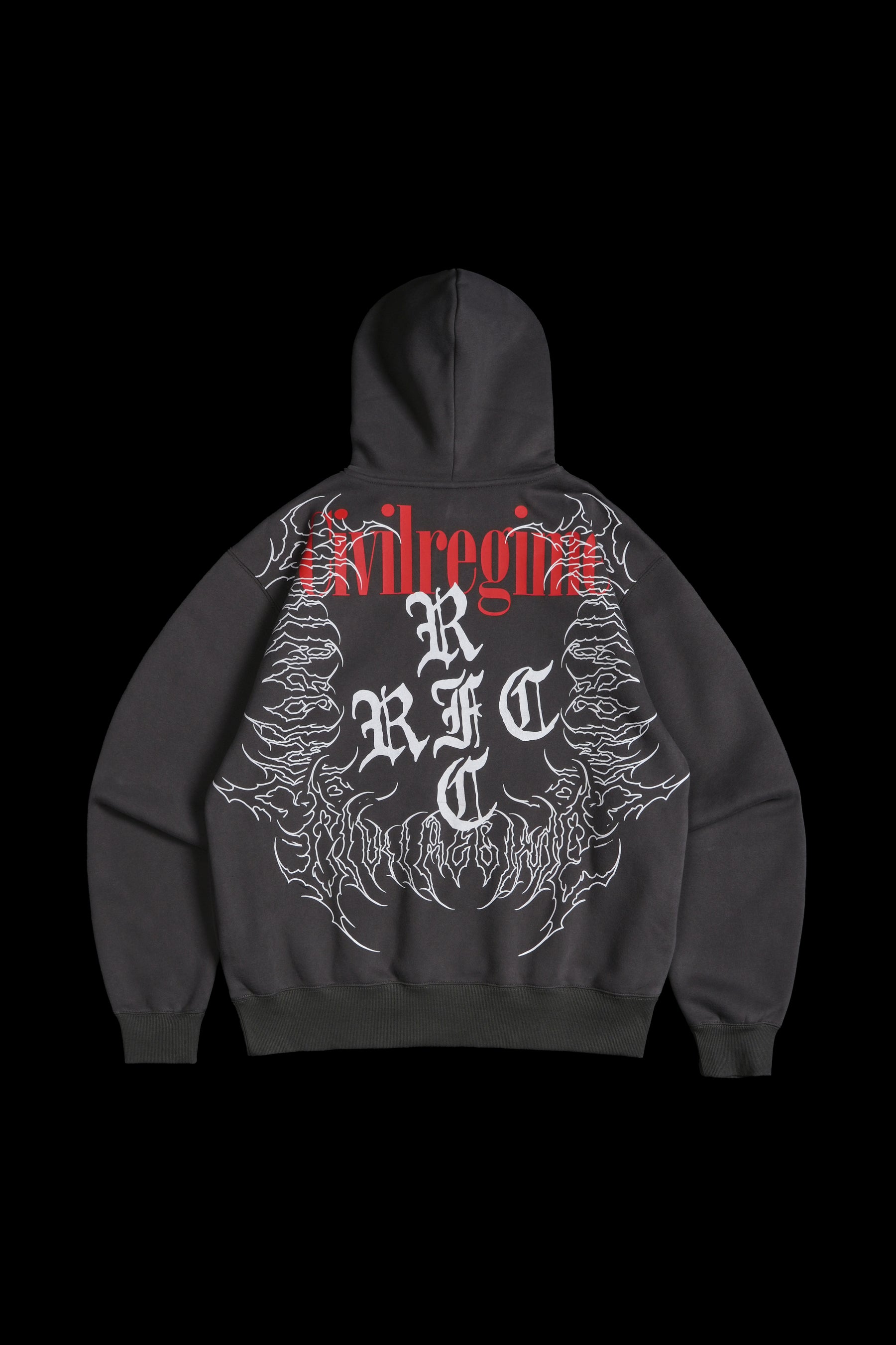 Civil Regime Bloom Bankai Temptress Chaos Hoodie Ash Grey Sz M