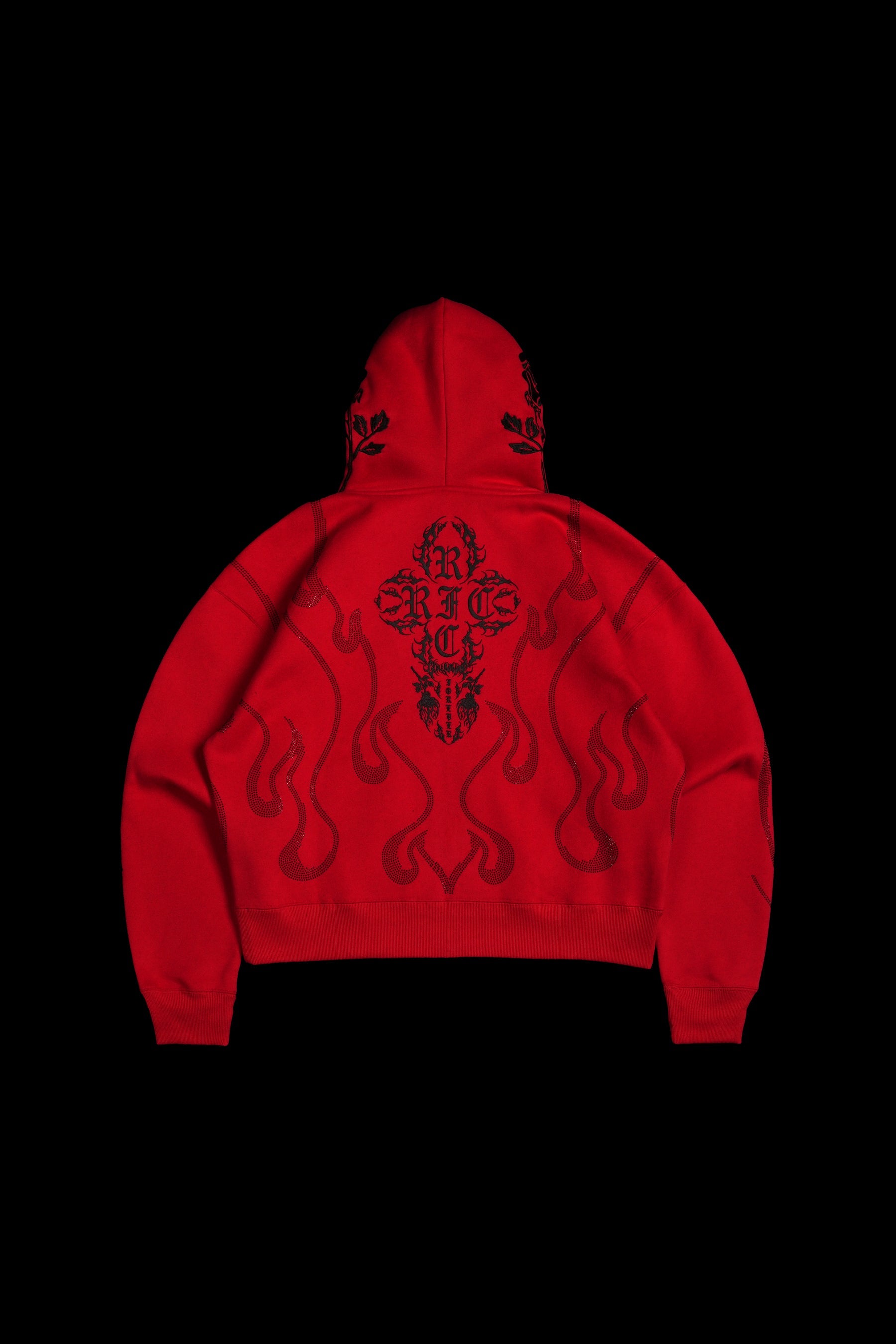 Civil Regime Trail Of Ashes Zip Up Hoodie Red Sz M