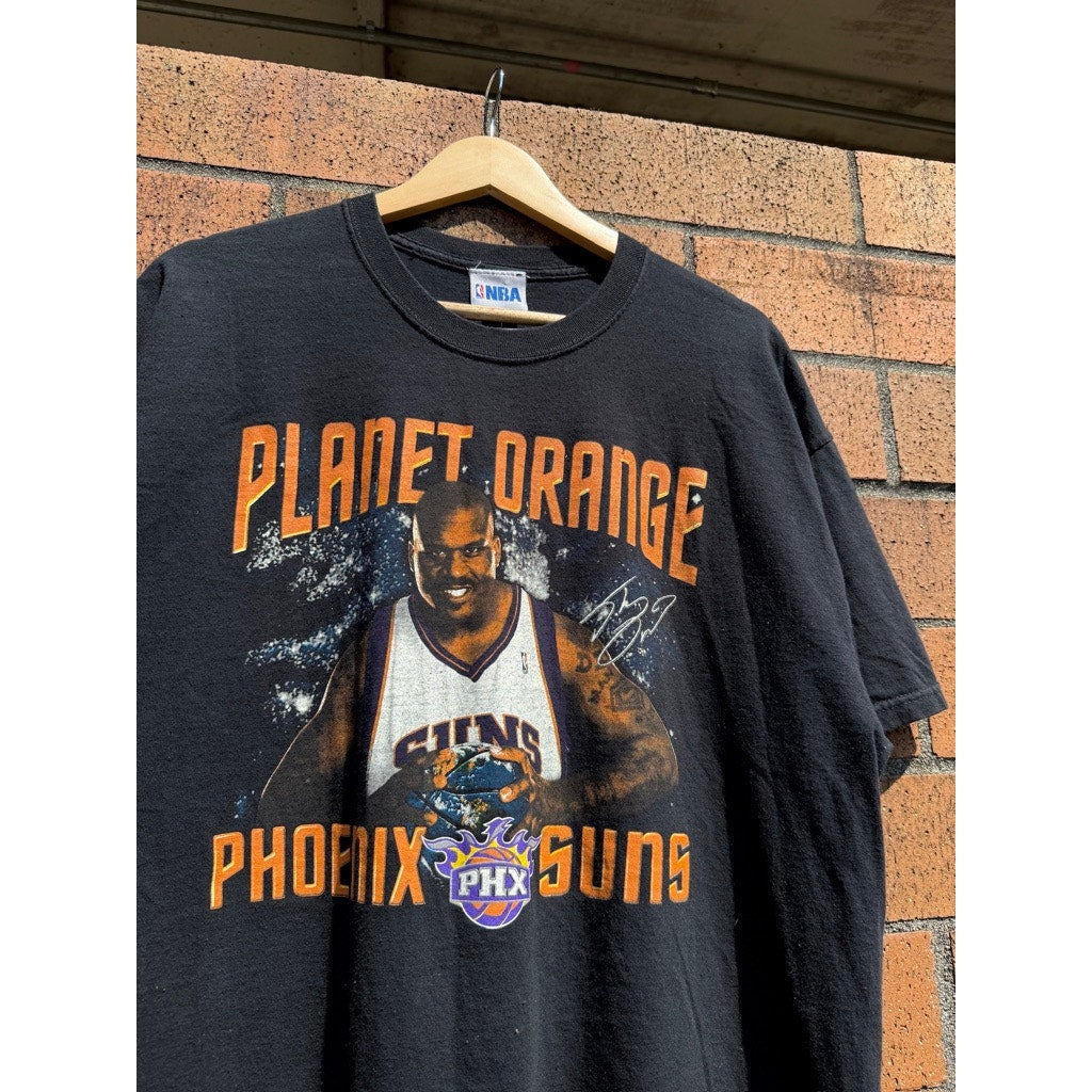 Y2K Shaq Planet Orange Phoenix Suns NBA Tee