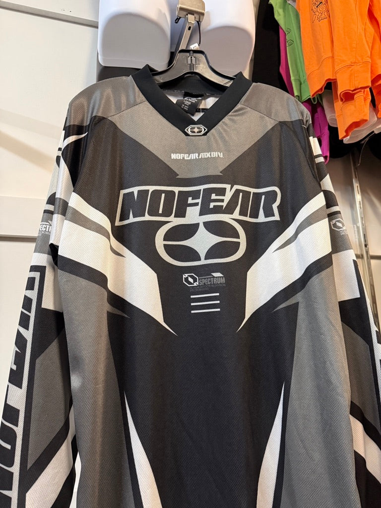 90s No Fear Moto Jersey Black Size L