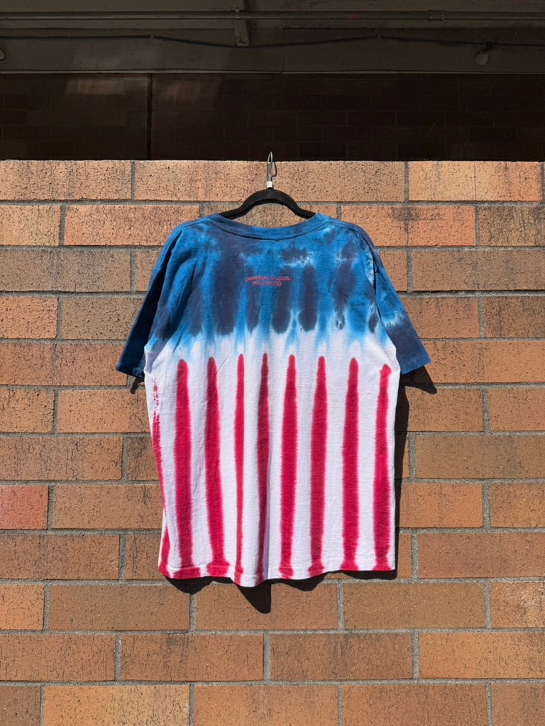 2000 Universal Studios Captain America Tie Dye Tee Sz XL