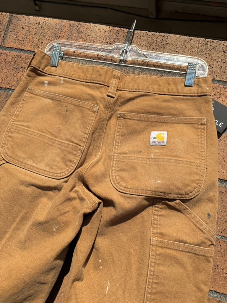 Carhartt Dark Tan Rugged Flex Relaxed Fit Double Knees Sz 30x32