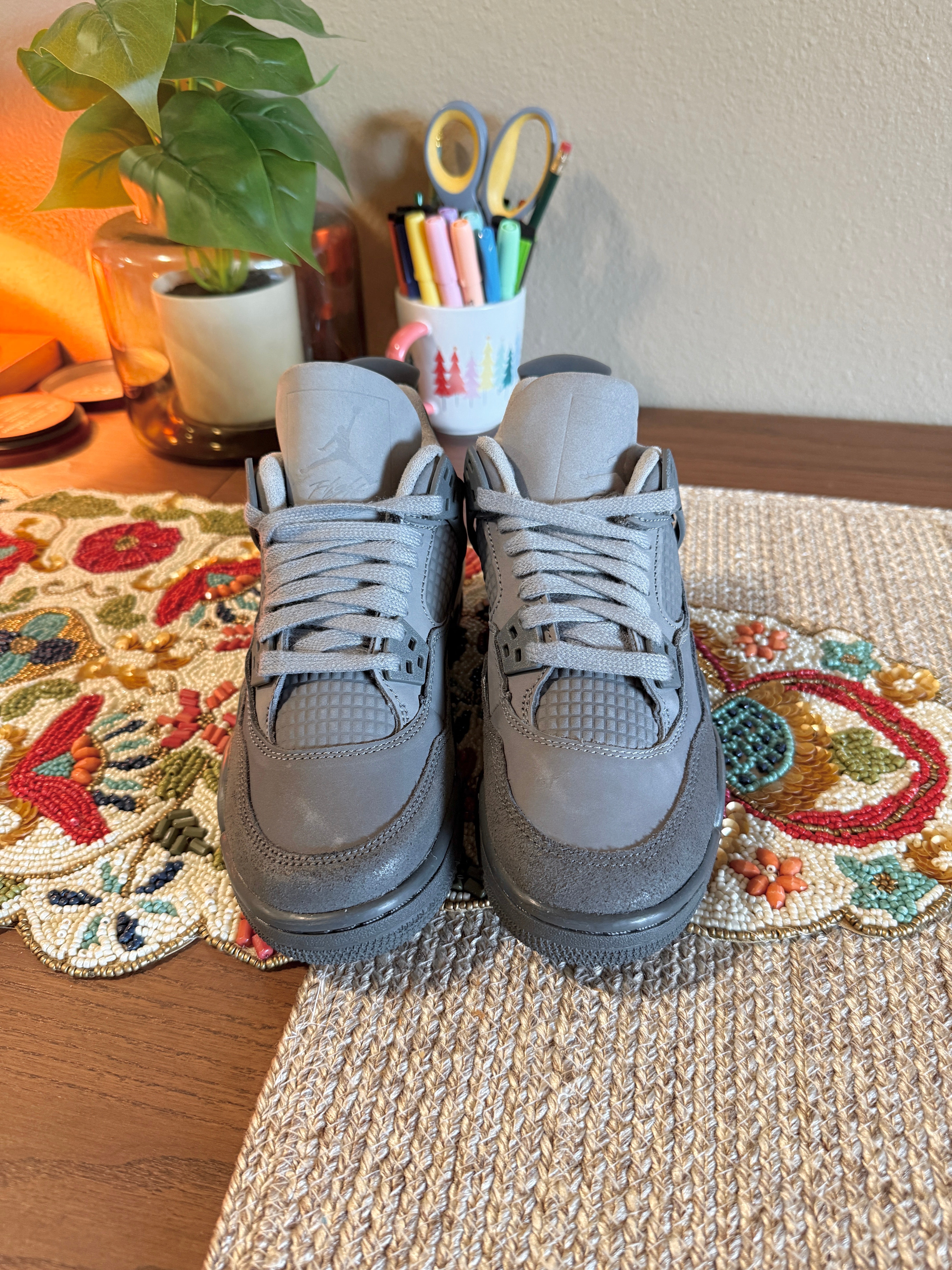 Jordan 4 Retro Paris Olympics Wet Cement (GS) Size 3.5Y B GRADE NO BOX