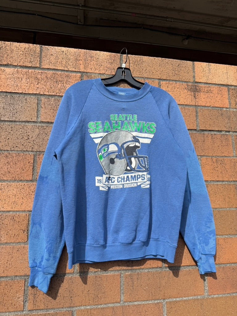 1988 Seattle Seahawks AFC Champs Jerzees Crewneck Sz XL