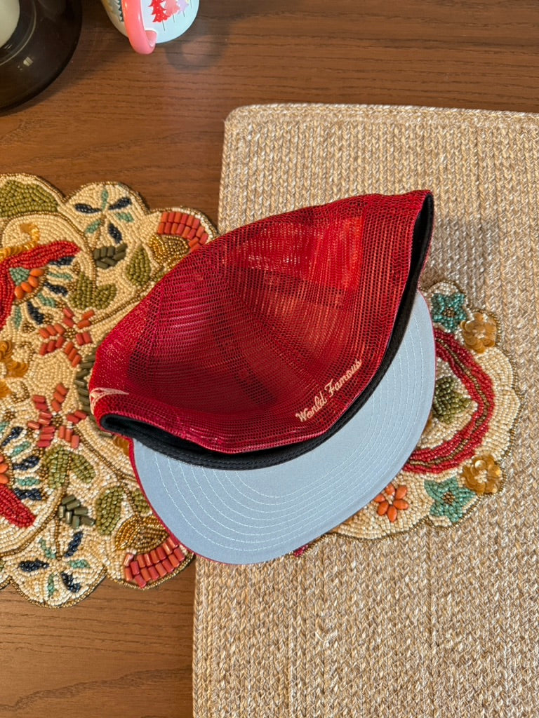 Supreme Box Logo Mesh Back New Era Hat Red SS24 Size 7 1/2