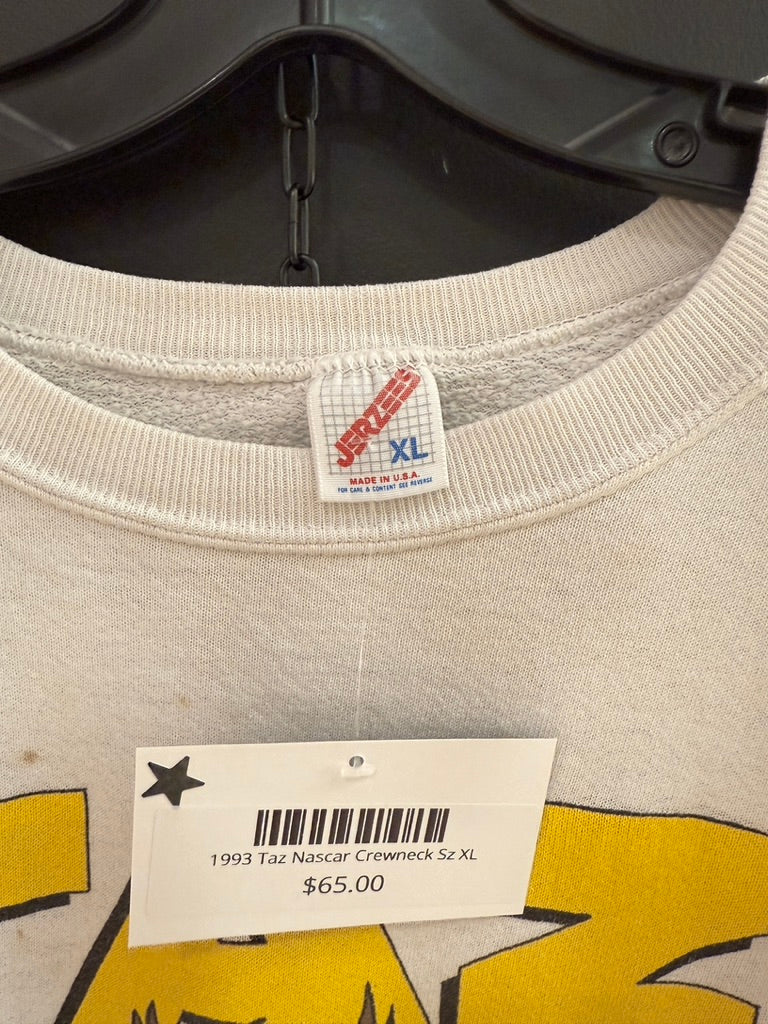1993 Taz Nascar Crewneck Sz XL