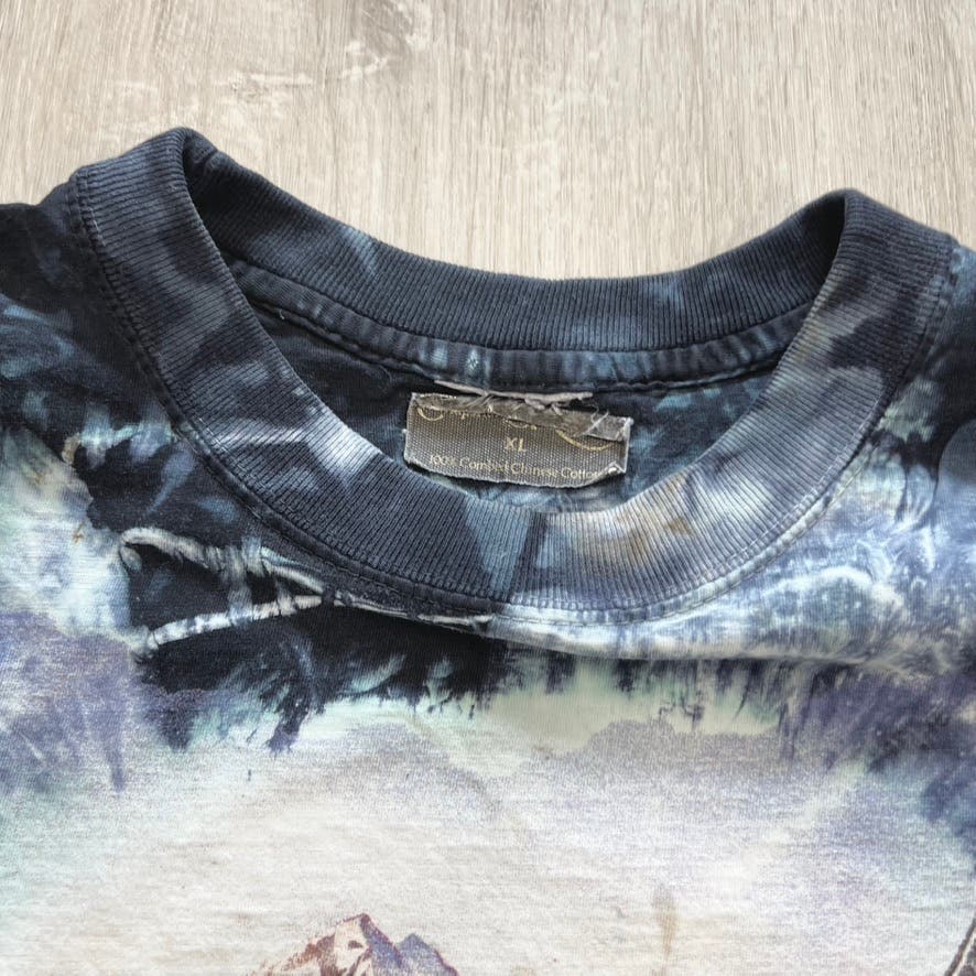 90s Lisa Chapman Tie Dye Animal Tee Youth XL