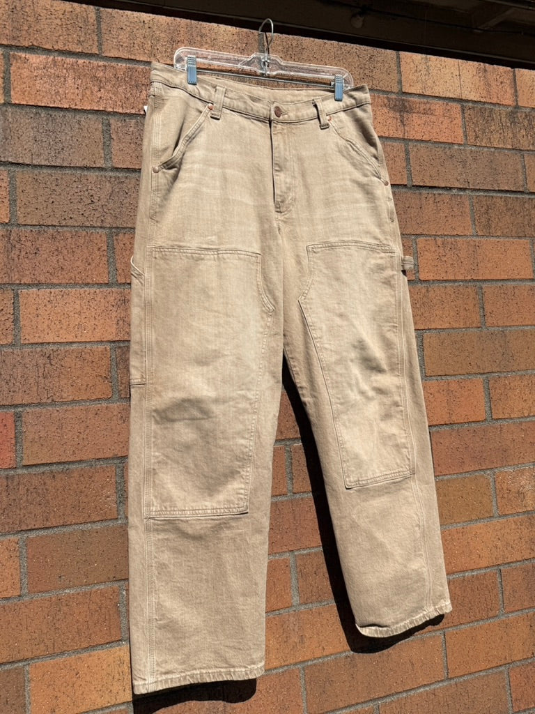 Wrangler x Pacsun Loose Fit Carpenter Pants Tan Size 34