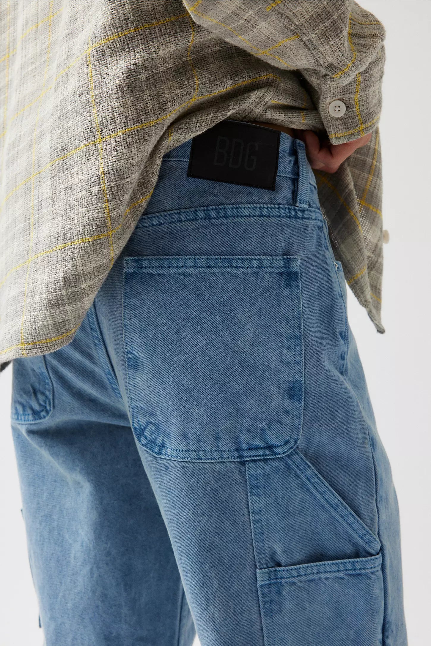 BDG Straight Utility Light Wash Denim Work Jeans Sz 36x32