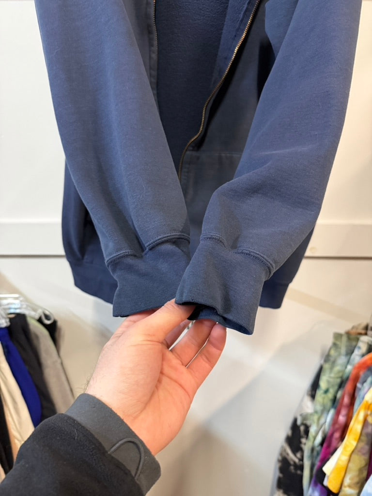 Y2K Carhartt Navy Blue Zip Up Hoodie Sz XL
