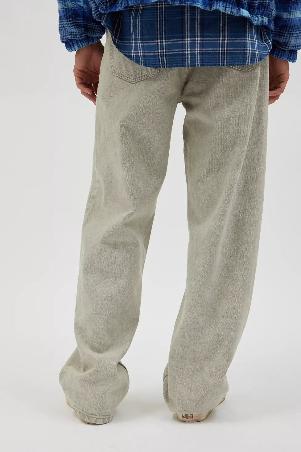 UO BDG Tinted Denim Baggy Skate Jean Light Grey Sz 36x32