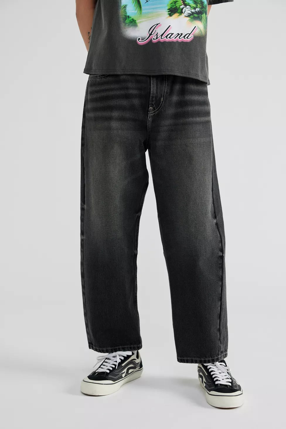 UO BDG Cropped Skate Fit Relaxed Jean Manson Wash Sz 32x34